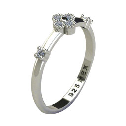 Joyeria anillos de plata de compromiso